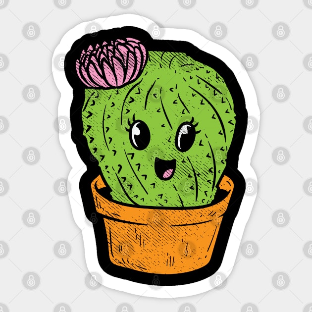 Cute Cactus Sticker by maxdax
